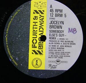 Single Cover Jocelyn - Somebody Else's Guy Brown