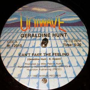 Single Cover Geraldine - Can't Fake The Feeling Hunt