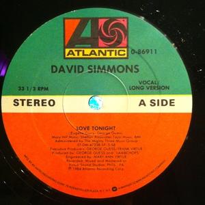 Single Cover David - Love Tonight Simmons