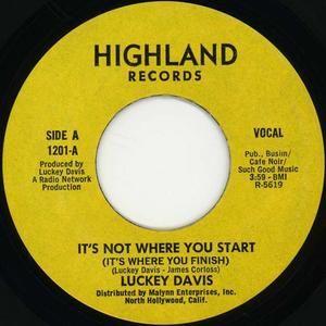 Single Cover Luckey - It's Not Where You Start (it's Where You Finish) Davis