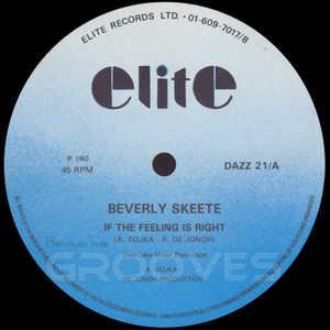 Single Cover Beverly - If The Feeling Is Right Skeete