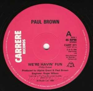 Single Cover Paul - We're Havin' Fun Brown