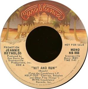 Single Cover Jeannie - Hit And Run Reynolds