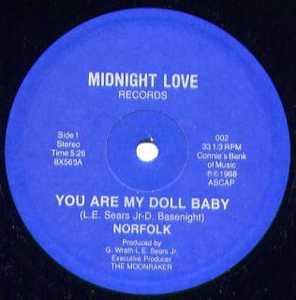 Single Cover Norfolk - You Are My Doll Baby