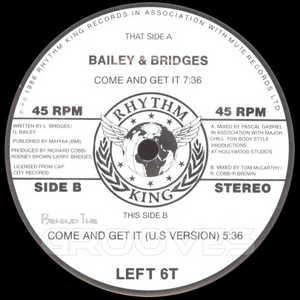 Single Cover Bailey & Bridges - Come And Get It