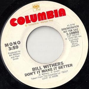 Single Cover Bill - Don't Make It Better Withers