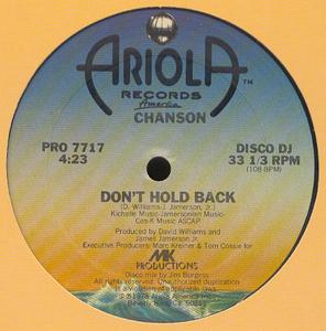 Single Cover Chanson - Don't Hold Back