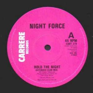 Single Cover Night Force - Hold The Night