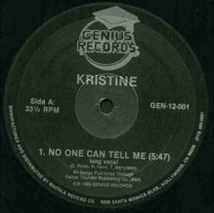 Single Cover Kristine - No One Can Tell Me