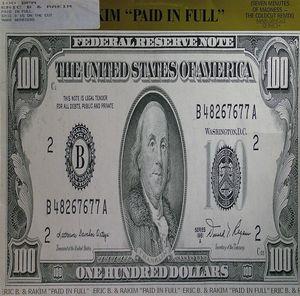 Single Cover Eric B And Rakim - Paid In Full