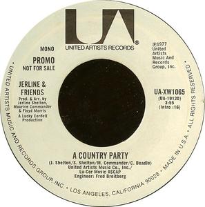 Single Cover Jerline And Friends - A Country Party