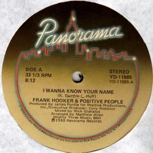 Single Cover Frank - I Wanna Know Your Name Hooker & Positive People