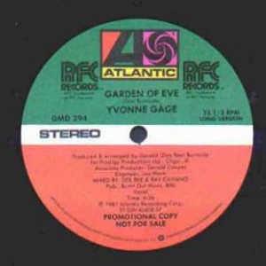 Single Cover Yvonne - Garden Of Eve Gage