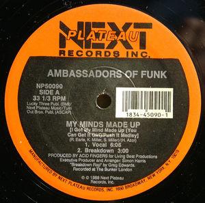 Single Cover Ambassadors Of Funk - My Minds Made Up