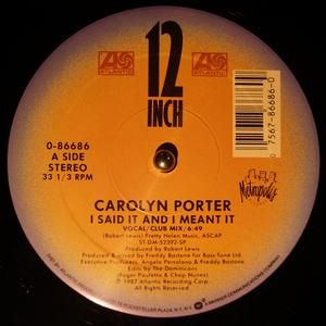 Single Cover Carolyn - I Said It And I Meant It Porter