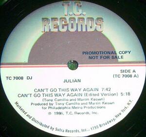 Single Cover Julian - Can't Go This Way Again
