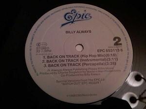 Single Cover Billy - Back On Track (club Version) Always