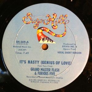 Single Cover Grandmaster Flash And The Furious Five - It's Nasty (genius Of Love)