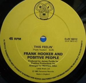 Single Cover Frank - This Feelin' Hooker & Positive People