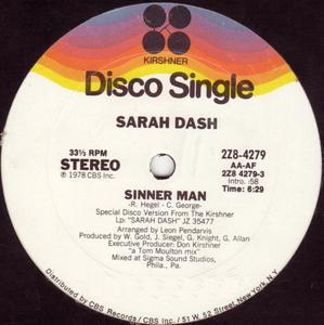 Single Cover Sarah - Sinner Man Dash