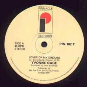 Single Cover Yvonne - Lover Of My Dreams Gage