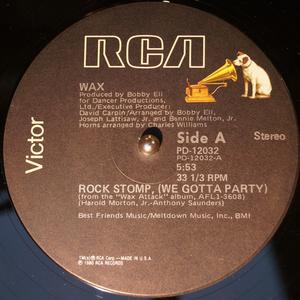 Single Cover Wax - Rock Stomp (we Gotta Party)