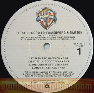 Ashford & Simpson - Is It Still Good To Ya?