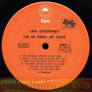 Lou Courtney - I'm In Need Of Love
