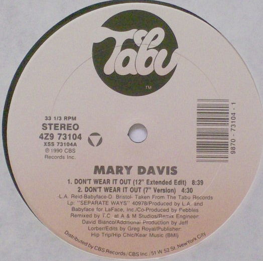 Davis, Mary - Don't Wear It Out